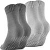 Stoeury 2 Paia di Calze in Lana Uomo Donna, Calzini Termici in Pile Spugnoso, Calze di Lana Antiscivolo, Calzini Spessi e Caldi per Inverno e Casa