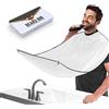 Showvigor Grembiule da barba da uomo, per tagliare la barba e tagliare i capelli, panno per la cura dei capelli con 2 ventose
