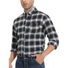 Yukiuiny Camicia a Quadri 100% Cotone per Uomo Maniche Lunghe - Blusa Casual con Chiusura a Bottoni