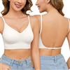PASUDA Reggiseno Schiena Scoperta Donna Elegante Invisibile Senza Cuciture Sexy Scollo a V Profondo Leggero Biancheria Intimo Backless Bralette con Base Antiscivolo
