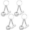 Zocipro 4Pcs Portachiavi da Calcio e Scarpe Portachiavi con Ciondoli Sportivi in Metallo, Portachiavi per Auto da Uomo, Creativi Decorativi Portachiavi Divertente per Ragazzo Accessori Festa