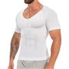 SLIMBELLE Body Shaper - Maglietta a compressione da uomo, elastica, aderente, con scollo a V, per controllo della pancia, per allenamento della vita, top a compressione per uomo