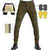 CBBI-WCCB Uomo Moto Jeans Motociclette Pantaloni con Fodera Protettiva in Aramide Armature Motorcycle Pants