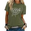 Gyabnw T Shirt Donna Girocollo Stampa Girasole Taglio Ampio | Maniche corte, tessuto morbido e traspirante, vestibilità comoda, per primavera estate e look casual