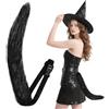 BSBUY Coda di Volpe Lunga, Coda di Volpe Lunga, Costume Da Volpe in Pelliccia Sintetica, Faux Fur Fox Costume Coda Adulto Bambini, Coda di Animale Accessori per Halloween Natale Cosplay e Feste