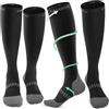 CAMBIVO Calze Compressione Graduata Donna Uomo 2 Paia, Calze Antitrombo 20-30mmHg, Gambaletti Elastiche a Compressione, Calze Contenitive per Vene Varicose, Aereo, Sport, Corsa