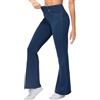 THE GYM PEOPLE Jeans da donna elasticizzati con fondo a campana, gamba larga, traspiranti, con tasche