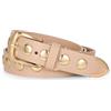 LEACOOLKEY Donna Moda Cintura in Pelle Cintura in Pelle Con Borchie Cintura Da Donna per Jeans Abito Cintura Punk