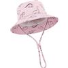 TOMEEK Cappello da Sole per Bambini Cappello Estivo per Bambini Unisex Protezione UV Cappello da Pescatore con Coulisse Regolabile Cappello da Spiaggia per Ragazzi e Ragazze
