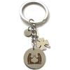 MODA MavillA Portachiave segni zodiaco acciaio quadrifoglio portafortuna incisione a laser confezione regalo inclusa