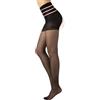 CALZITALY Collant Velati Modellanti e Snellenti | Naturale, Nero 20 DEN | Made in Italy (M, NERO)