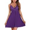 Sopesil Babydoll da Donna Camicie da Notte in Pizzo con Scollo a V Abbigliamento da Notte Sexy Camicia da Notte con Cinghie Regolabili Taglie S-XXL
