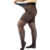 CALZITALY Collant Velato Curvy Taglie Forti | Nero, Naturale | L, XL, 2XL, 3XL, 4XL | 20 DEN | Made in Italy (XL, Nero)
