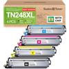 swiss toner TN248XL TN248 TN-248XL MFC-L3740CDWE Toner MFC-L3760CDW 4-Pack | Compatible Con Brother MFC-L3760CDW Toner MFC-L3740CDW MFC-L3740CDWE DCP-L3560CDW HL-L3240CDW HL-L3220CW