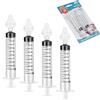 Vicloon Irrigatore Nasale, 4 Pezzi 10 ml Dispositivo di Risciacquo per Lavaggio Cavo Nasale con 4 Punta di Aspirazione in Silicone,Siringa per Lavaggi Nasali Bambini, Sicuro per il Naso, Colorato