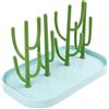 Vicloon Rastrelliere Asciuga Biberon, Bottiglia Stendino con Puntoni Rimovibili, in Materiale PP Sicuro, Senza BPA, Salvaspazio (Verde Scuro)