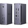 UGREEN Revodok Max 213 Docking Station Thunderbolt 4 Doppio Display | 13 in 1, 2 TBT4, 1 Displayport, Doppio 4K60Hz, Singolo 8K30Hz, 40Gbps, RJ45 2,5GbE, Ricarica 90W, DC 180W, SD TF, Audio 3,5mm