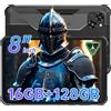 OUKITEL RT3 Pro Tablet Rugged 8" HD, MTK G81 Octa-Core, 16(4+12) GB RAM + 128GB ROM, Android 14, 16MP+8MP, 5150mAh NFC/Dual SIM 4G/Face ID/IP68 Nero