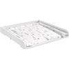 WOLTU Fasciatoio per Cassettiera 80x80x10 cm, Piano Fasciatoio per Neonato in MDF, con Bordi Rialzati, Adatto per Comò con Profondità Regolabile 46,5-50 cm, Bianco