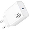 CREAPICO 45W USB C Caricatore Caricabatterie per Google Pixel 11 10 Pro XL 9 8 7 | USBC Alimentatore Ricarica Rapida PD Presa per iPhone 17 17e 16 16e 15 Pro Max Air Plus, Samsung Galaxy S26 Ultra S25 S24