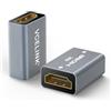 VCELINK Adattatore HDMI 2.1 Femmina, Supporto 8K@60Hz / 4K@120Hz, 2 Pezzi | HDR/ARC/eARC, Compatibile con Laptop, PC e TV