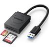 UGREEN USB 3.0 Lettore Schede SD Micro SD Adattatore di Memoria | 5Gbps OTG Card Reader Supporter TF SDHC SDXC Micro SDHC Compatibile con Windows, Mac OS X, Linux