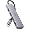UGREEN Hub USB C vers 4 Porte USB Adattatore Multiporta Estensione (15cm) | Compatibile con iPhone 17 Pro Max Air, MacBook Pro Air M3 M2 M1, Galaxy S24 Ultra, Surface