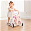 Haus Projekt Carrello Primi Passi Rosa, Girello Bambina di Legno Rosa, Carrellino Primi Passi Legno, Giocattoli per Bambini 1 anno, Regali di Primo Compleanno per Bambini, Regalo di Pasqua