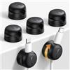 Lamicall [6 Pezzi] Clip per Cavo a Molla - [360° Rotazione Migliorata] | Fermacavo Autoadesivo Senza Residui, Gestione Cavo per HDMI, USB, PC, TV, Casa, Cucina, Ufficio (8mm) - Nero