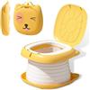 XINYUDAILY Sedile WC per Bambini, WC Pieghevole per Bambini, Vasino Pieghevole da Viaggio Portatile, Viaggio in Campeggio o uso Domestico con Borsa di Riserva usa e Getta