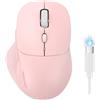 TECKNET Mouse Bluetooth Ricaricabile, Tri-Modo (2BT+USB) Mouse Wireless | Poggiapollice Ergonomico, 4800 DPI, 6 Pulsanti, Clic Silenzioso, Mouse Senza Filo per Laptop, PC, Mac OS, Android, Windows
