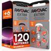 Rayovac 120 Batterie per Apparecchi Acustici Misura 13 Rayovac Extra + 6 Udivita | 20+1 Blister da 6 Pile