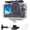 K&F CONCEPT Custodia impermeabile compatibile con DJI Osmo Action 6 | protezione 60m/196ft, subacquea, design slitta fredda, inserto antiappannamento, accessori action cam,PT01