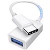 Mepsies Adattatore USB C a USB 3.0, Convertitore Cavo USB, 5 Gbps Alta Velocità | USB-C Maschio a USB-A Femmina, Compatibile con MacBook, iPhone 17/16/15, iPad, Samsung Galaxy S25 S24 S23 A56 A16, Bianco