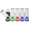 FEBNISCTE Chiavetta USB, 32 GB Pen Drive 5 Pezzi Pennette USB 2.0, Penna USB, 32GB Giratorio PenDrive Memoria USB, FEBNISCTE Colarata Chiave USB 32GB Set Chiavette Pennine USB con Cordicella Regalo per Parenti