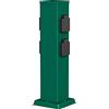 ledscom.de Presa da giardino a colonna POLLY per esterni, IP44, 4 vie, acciaio inox, verde, angolare, 40 cm