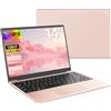 bvate PC Portatile Computer Portatile Win11 Notebook 14 Pollici 6GB 256GB | 2.4G+5G Supporta La Scheda SSD La Scheda TF Estesa, Wireless Bluetooth Mouse Wifi, Italiana Tastiera - Oro rosa