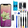 Brinonac Display per iPhone Xr Schermo LCD 6,1" FHD COF Kit Sostituzione Digitizer | Schermo Retina LCD FHD Touch Fluido, Face ID, Uso Con Occhiali da Sole, Include Kit Attrezzi, Vetro e Sigillo Impermeabile