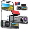 zhiroad Dash Cam Auto, 4K Dashcam con WiFi & App, Dashcam Auto con 64G Scheda, Telecamera Auto 170°+140°, WDR, Schermo 1,47", Custodia rimovibile, Registrazione in Loop, Visione Notturna (4K)