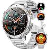 LIGE Smartwatch Uomo 1400mAh Batteria Lunga,1.7" Smart Watch Militare con Torcia LED,Chiamata Bluetooth,120+ Sport,5ATM Impermeabile,Frequenza Cardiaca,Android iOS,2 Caricabatterie, EF26-D