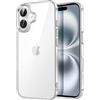 JETech Cover per iPhone 16, Anti-Ingiallimento, Trasparente | Protezione Antiurto, Retro in PC Rigido Antigraffio, Custodia Bumper TPU Trasparente Resistente