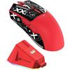ATTACK SHARK ATTACK Mouse da gioco SHARK X11 con dock di ricarica magnetico, sensore da gioco PixArt PAW3311, mouse da gioco wireless BT/2.4G / cablato con nastro antiscivolo per mouse, 22000 DPI, mouse da gioco