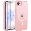 TQIAHF Cover Custodia Magnetica per iPhone 16e / iPhone 17e, Rosa | 2 Pellicola Vetro Temperato Protezione Schermo Compatibile con Magsafe Militare Antiurto Sottile Opaca Telefono Case