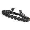 GD GOOD.designs Bracciale di perline da uomo pietra naturale - Bracciale energetico completamente regolabile - Bracciale a sfere Chakra 8mm