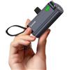 SHARGE Flow Mini 2 22,5W 5000mAh Power Bank Compatto con Cavo Integrato PD | Caricatore Portatile con Ricarica Rapida, Connettore Lightning/USB C, Batteria Esterna Compatta per iPhone 17-6 e AirPods