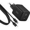Spigen Caricabatterie USB-C GaN 1 porta 45W Spigen ArcStation Essential - Nero | Con cavo E-Marker da 100 W, caricatore rapido PD PPS, adattatore di alimentazione per iPhone 17, Galaxy S26/Z Fold 8