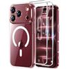 Yohii Magnetica Cover per iPhone 18 Pro Max/iPhone 17 Pro Max, Trasparente | Anti-ingiallimento, Compatibile con MagSafe, 2 Pezzi Vetro Temperato [Protezione Fotocamera] Anticaduta di Militare