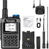 QUANSHENG UV-K1 Walkie-Talkie Handheld Ham Radio, Air Band Receive 50-600MHz, Wireless Copy, One Key Frequency Match, Type-C Charging, NOAA Weather, 200 canali, VOX, radio portatile a due vie