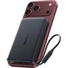 Baseus PicoGo AM52 Power Bank, Qi2.2 Magsafe Powerbank 10000mAh, Ricarica Wireless Ultraveloce da 25 W, Cavo USB C integrato, Ricarica PD da 45 W, Batteria Esterna Magnetica per iPhone 17/16 Pro Max