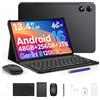POPUX P13 Pro Tablet 13.4 Pollici con Sim,5GWiFi 4GLTE,48GB+256GB,Nero | 2.4K,120Hz,T7280 Octa-Core,12000mAh/18W, 16MP+8MP, Gemini AI Tablet android 16, Face ID/GPS/FM/Tablet con Tastiera e Penna